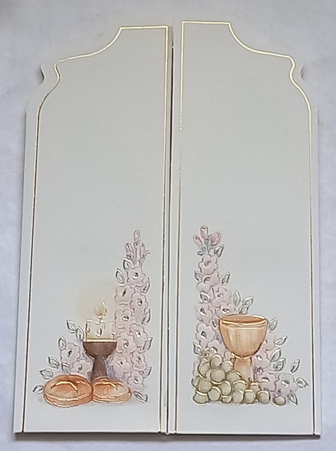 Porta foto Comunion A Cerrada dorada